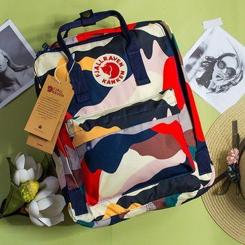 Рюкзак Fjallraven Kanken Art сине-оранжевый цвет 23610-16L-s-o фото