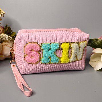 Прямоугольная плетёная косметичка SKIN на молнии 24-402-r фото