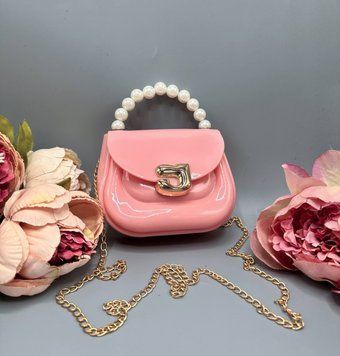 Дитяча силіканова сумочка Пудра 25-528-pink фото