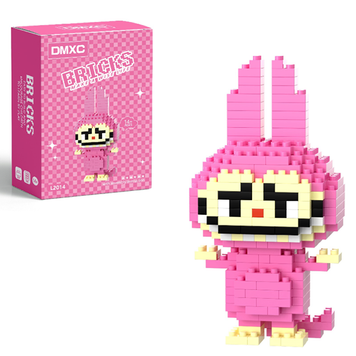Конструктор BRICKS Labubu малиновый 150 деталей фигурка персонажа развивающий набор L2014 фото
