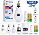 Акумуляторна LED-лампочка 20W з гачком і зарядкою Type-C, 2 акумулятори Y-6920/3920 фото 1