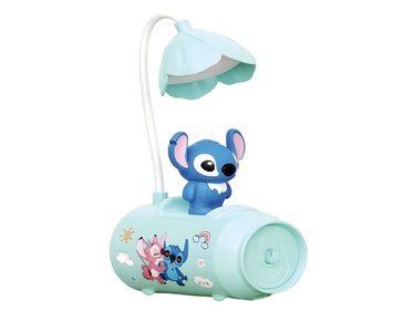 Дитяча настільна лампа-нічник у формі баночки Stitch блакитна 348B-1 фото