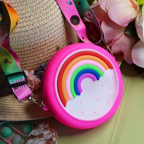 Детская силиконовая сумка Rainbow, 6 цветов 9062 фото