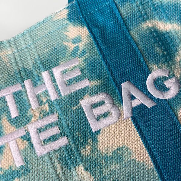 Літня пляжна сумка шопер The Tote Bag тай-дай блакитна текстильна на блискавці 25-499-g фото