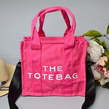 Вместительная женская сумка-тоут "THE TOTE BAG" Розовая 24-259 фото