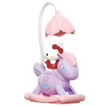 Детская настольная лампа с цветком Hello Kitty розовая 353E-2 фото