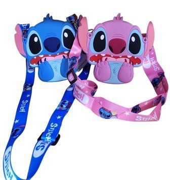 Детская силиконовая сумка Stitch маленькая через плечо &mdash; компактный аксессуар для ребёнка. 25-520 фото