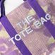 Літня пляжна сумка шопер The Tote Bag тай-дай бузкова текстильна на блискавці 25-499-s фото 4