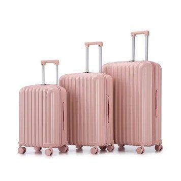 Комплект валіз для подорожей 28", 24", 20" міцні та маневрені PP005rose фото