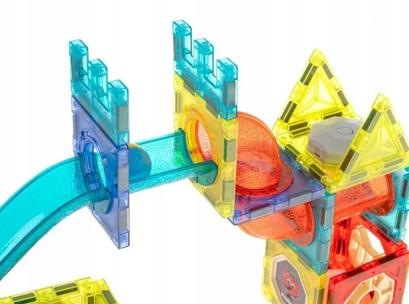 Магнітний конструктор Magnetic DIY 93 елементи Лабіринт з підсвіткою та кульками СН1224 фото