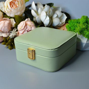 Шкатулка для украшений квадратная, органайзер для хранения, 15 &times; 6 &times; 15 см, светло-зелёный 24-143-s фото