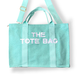 Літня пляжна сумка шопер The Tote Bag бірюзова текстильна на блискавці з ременем 25-497-br фото 3